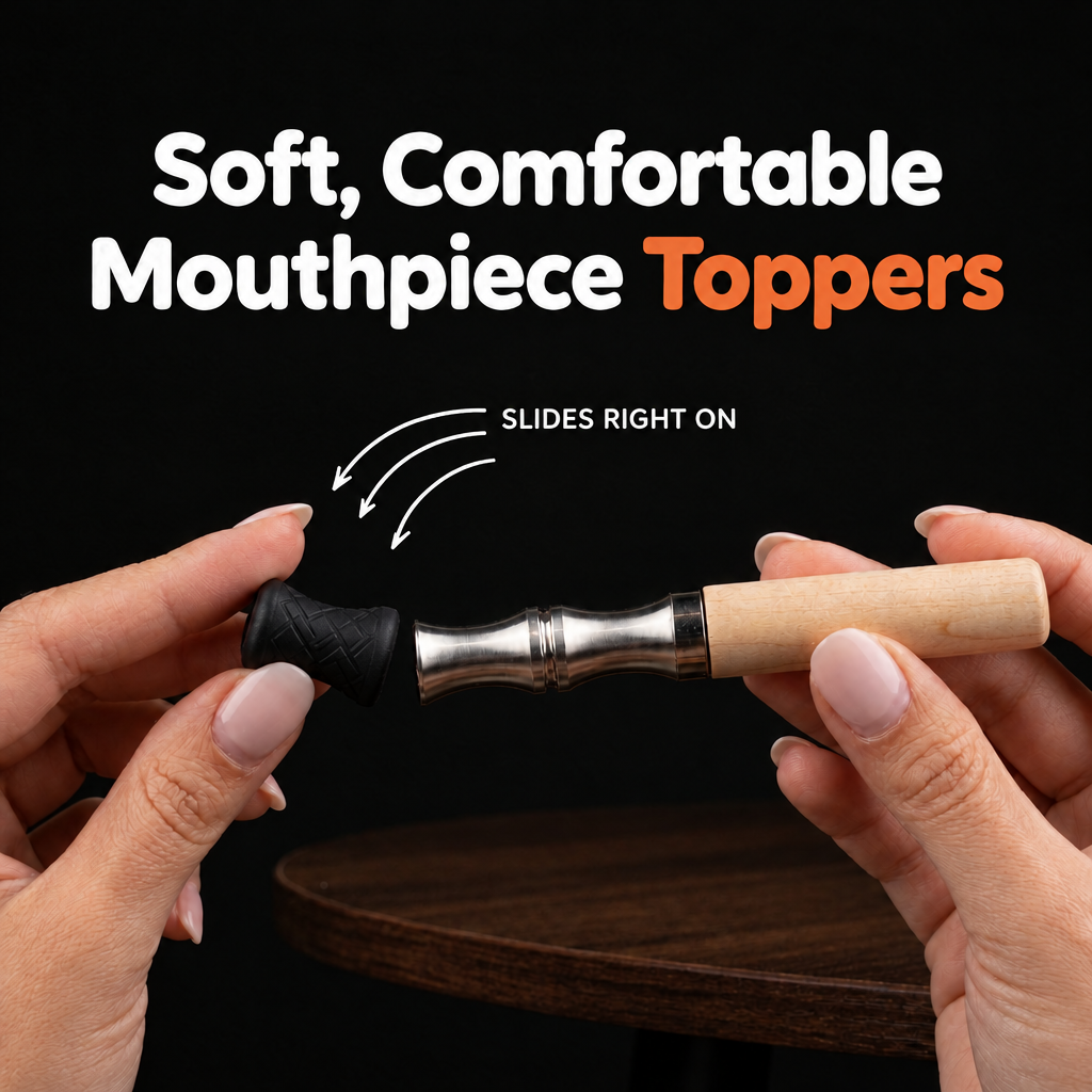 Soft, comfortable Luft mouthpiece toppers
